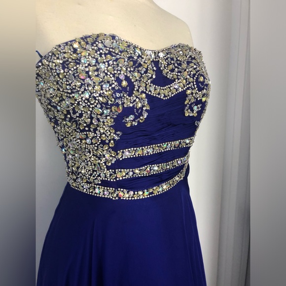Brand NEW Size 4 Rianna Couture Royal Blue Dress - Picture 8 of 9